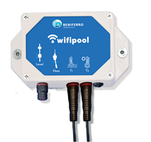 WIFI Automatische 3-wegkraan 50mm  T boring met TLF temperatuursregeling  module  en temperatuursensoren (1 &amp; 3m) - plug &amp; play type Peraqua zelfbouwpakket