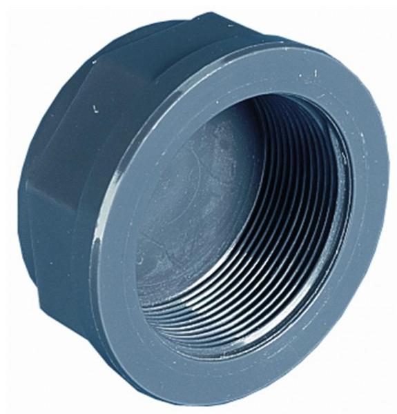 PVC cap with 1 1/4 inch female thread