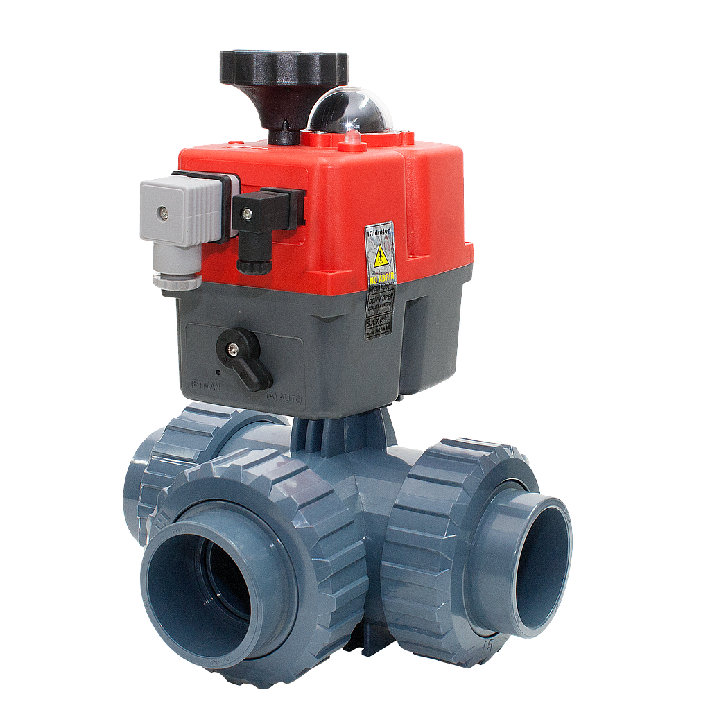 Automatic 3-way valve 63 mm L-bore without controller