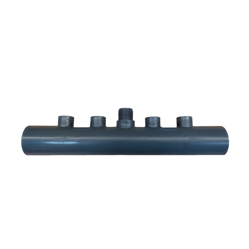 Measure and injection tube with 3 holes (1/2 Inch) + hole for temp probe + connection for flow switch