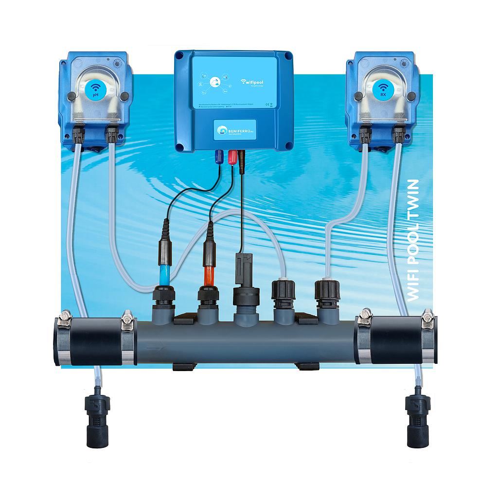 Water treatment Liquid pH and Chlorine  Wifi without flowswitch - without level switches for pools up to 150m³