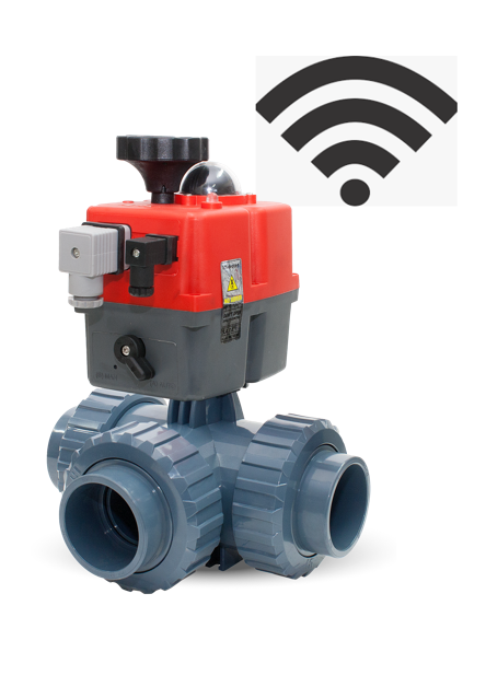 WIFI Automatic 3-way valve 50 mm L-bore without TLF temperature control module- type Hidro