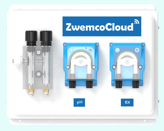 Zwemco Wifi Pool twin with flow switch, temp probe and 2 extra plugs without level switches for pool up to 150m³. 