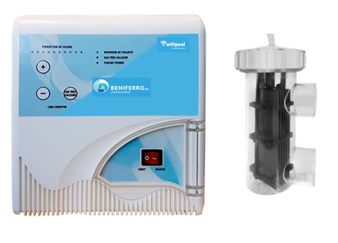 Salt electrolysis Low salt without pH or RX control and without accessories - 15g/h-Swimming pool up to 50 m³