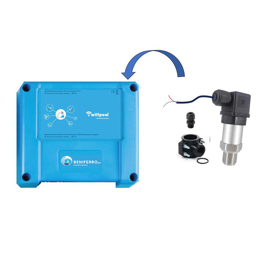 Additional pressure measurement on CONNECT PRO measuring and control box - including installation material