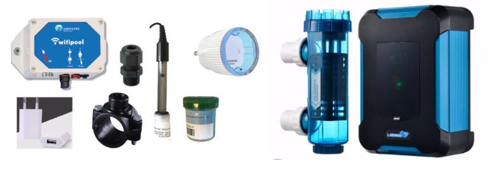 WiFi pool set for control RX with salt electrolysis (RX module, peristaltic pump and accessories) complete kit - incl. SQ salt electrolysis 42g/h for 125m³ swimming pool