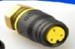 Connector temp probe 3 pins 2 threads M yellow