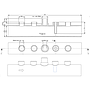 Meet en injectiebuis buis met 3 gaten 1 1/2 inch, temp sensor holte en aansluiting  flowswitch