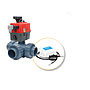 Automatic 3-way valve 63 mm L-bore with Benisol temp controller - plug & play